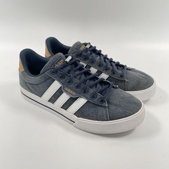 Adidas Daily 3.0 Mens Shoes Navy White Canvas Skateboarding GY8115 Size 8 - Picture 2 of 9